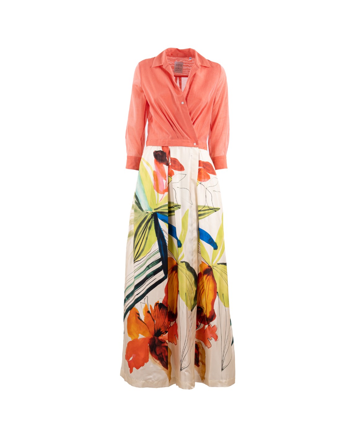 shop SARA ROKA  Abito: Sara Roka abito "Jemma Long".
Maxi gonna a portafoglio con stampa floreale multi-color.
Camicia con maniche lunghe in cotone muslin, oversize con spalle scese.
Gonna a portafoglio in seta.
Composizione: 69% Cotone, 31% Seta (Camicia); 100% Seta (Gonna).
Made in Italy. JEMMA LONG S1Q1392-AA number 9498291